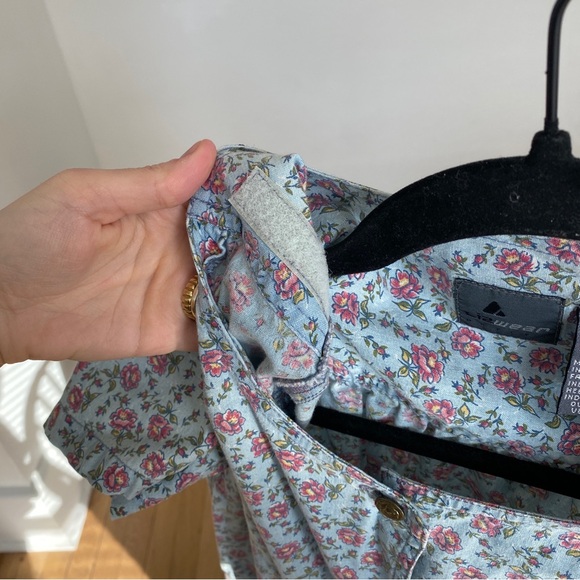 Vintage Liz Wear Floral Button Up Cottagecore Whimsical Midi Dress Size 4 Petite - Picture 11 of 11